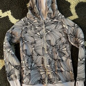 BuffBunny Black and Cream Floral Hoodie